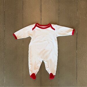 Paty Baby Girls’ Long-Sleeve Polka Dotted “Paty Knit Footie” Sleeper • Size 3-6M